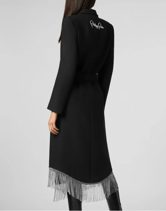 Nara Full Color Crystal  Classic Coat  Fringe