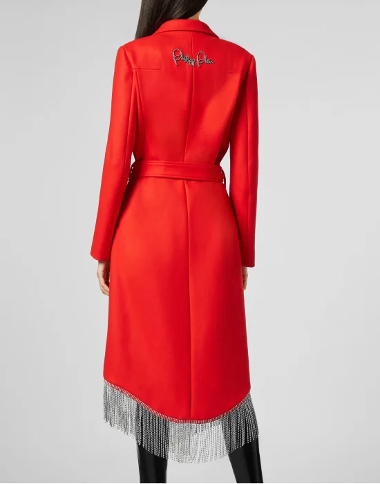 Nara Full Color Crystal  Classic Coat  Fringe