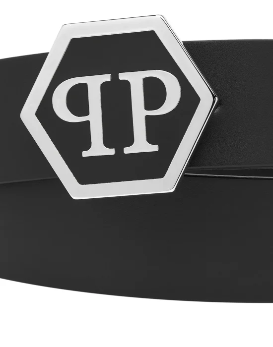Leather Belt Hexagon