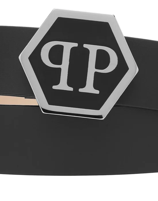 Leather Belt Hexagon