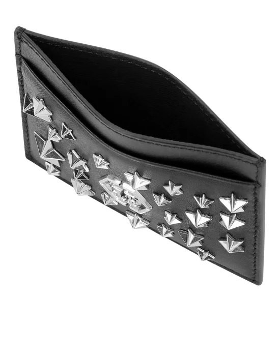 Leather Credit Cards Holder studs Stars