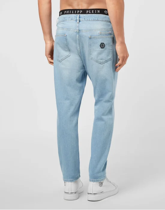 Denim Trousers Carrot Fit Iconic Plein
