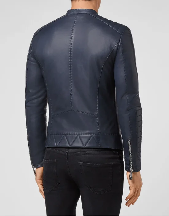 Lambskin handstitched Moto Jacket Iconic Plein