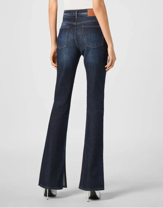 Denim Trousers Flare Fit Iconic Plein