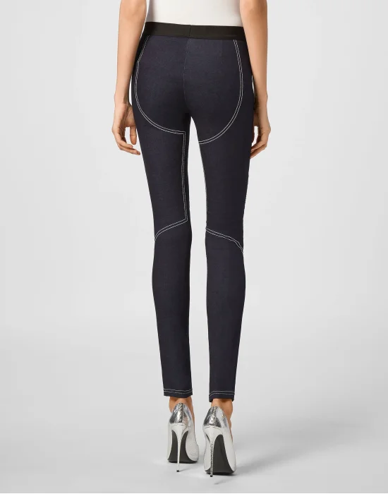 Denim Super High Waist Leggings Philipp Plein TM