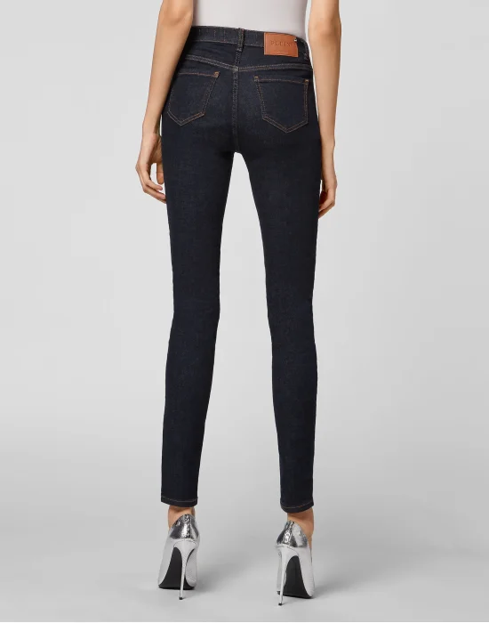 Denim High Waist Jegging Chains