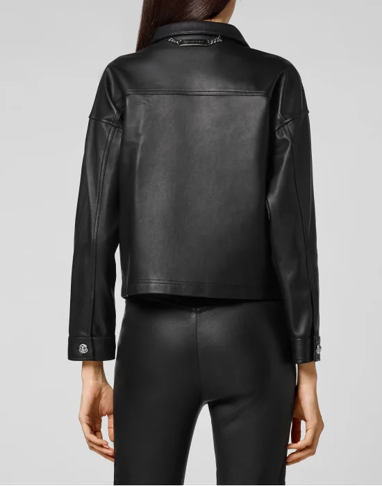 Soft Leather Shirt Crop