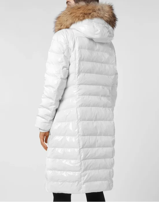 Nylon Long Down Jacket