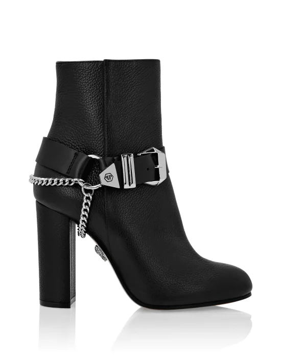 Leather Boots Lo-Heels High Iconic Plein