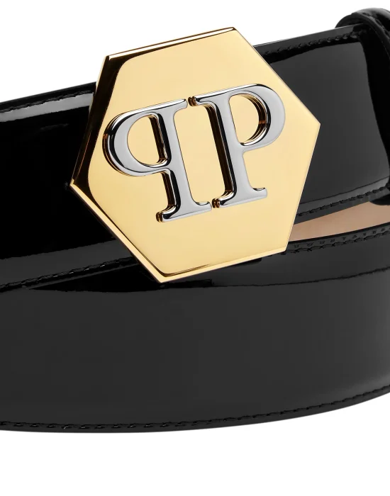 Leather Belt Hexagon