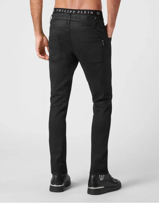 Denim Trousers Skinny Fit Skull