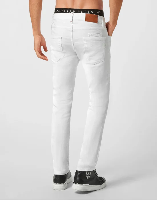 Denim Trousers Super Straight Cut Premium Hexagon