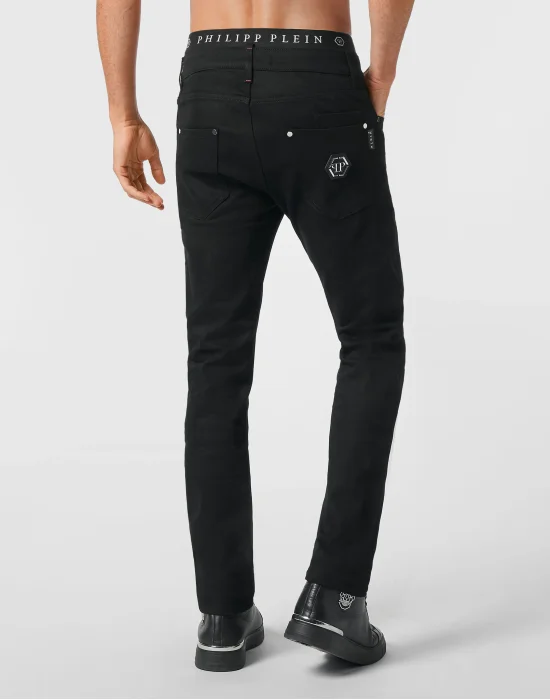 Denim Trousers Super Straight Cut Premium Hexagon