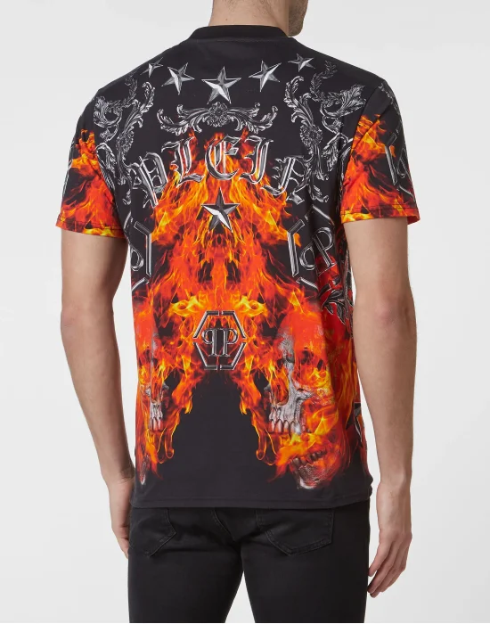 T-shirt Round Neck SS Oversize with Crystals