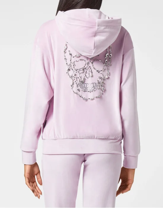 Hoodie Sweatjacket with Crystals