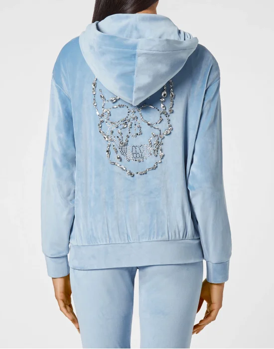 Hoodie Sweatjacket with Crystals