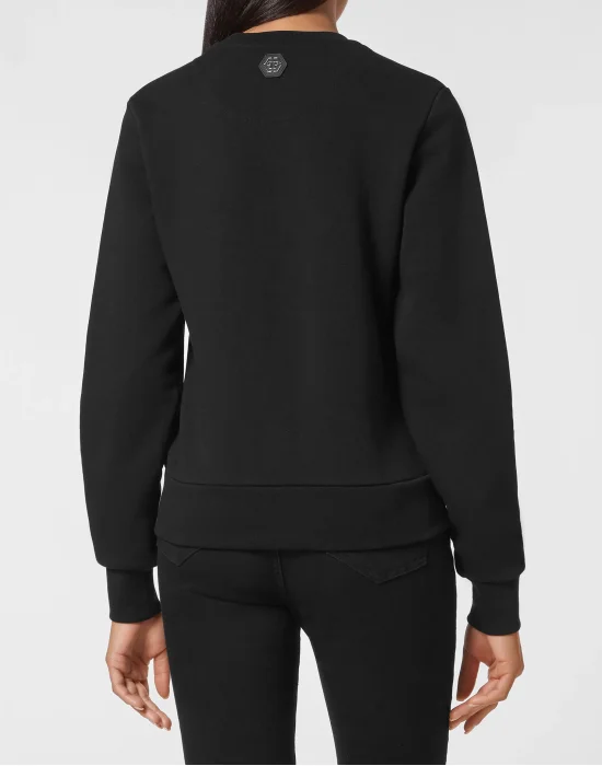 Sweatshirt LS Monogram with Crystals