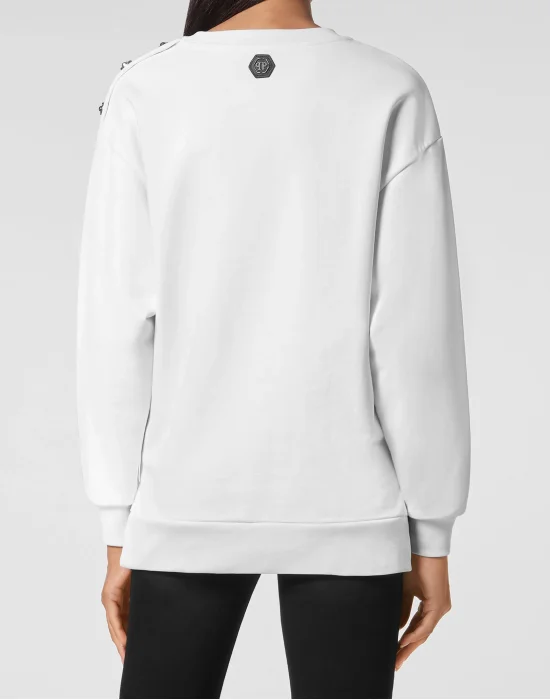 Sweatshirt LS Crystal Skull with Crystals