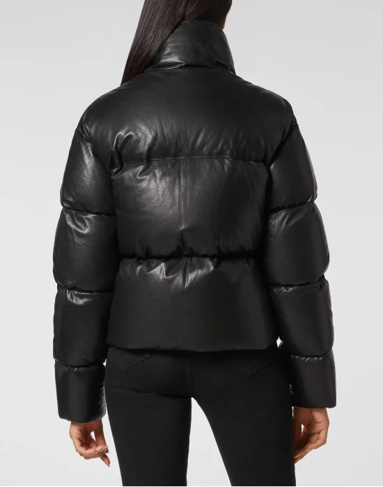 Leather Down Jacket
