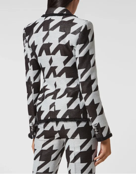Fitted Blazer Pied de poul