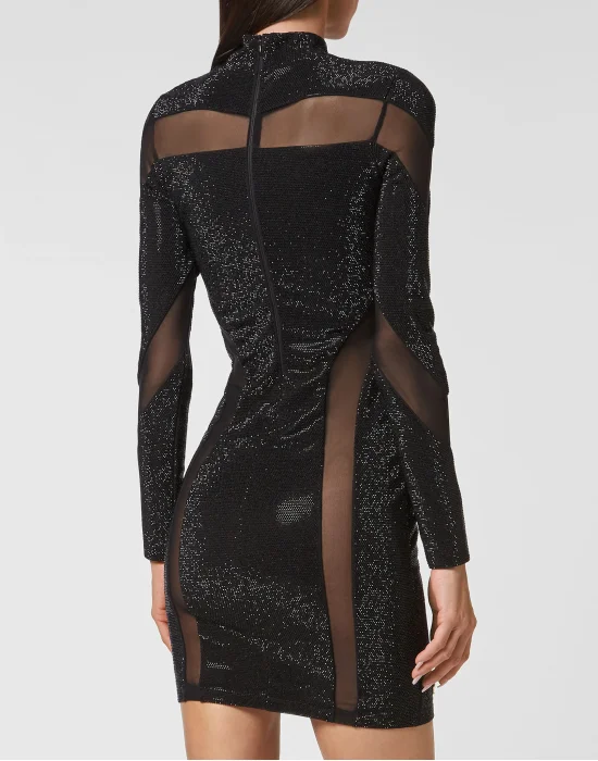 Mini Dress with Crystals