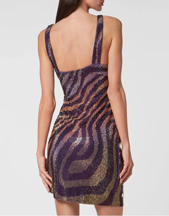 Mini Dress with Crystals