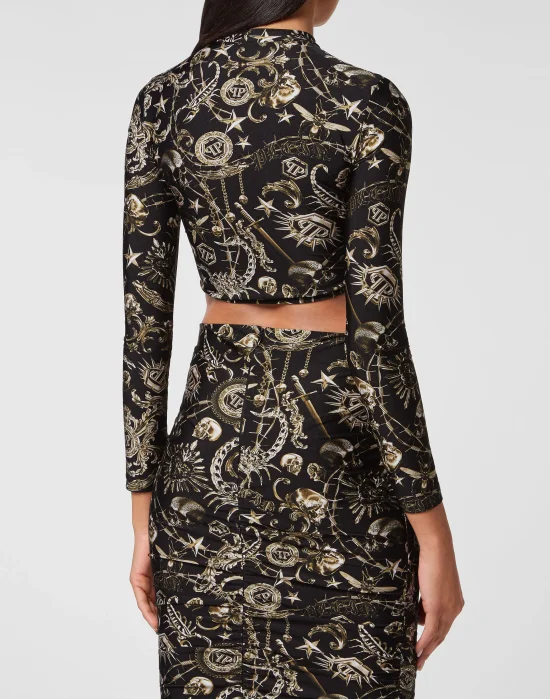 Long Sleeve Crop Top Scorpion
