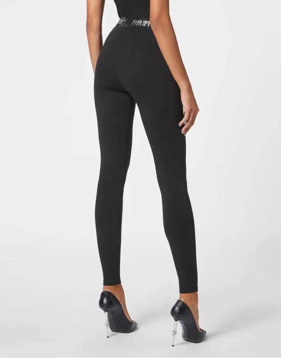 High Waist Leggings  with Crystals
