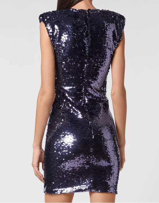 T-shirt Dress Sleeveless  with Crystals