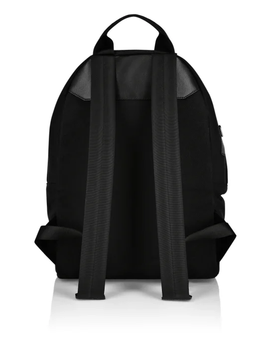 Croco Effect Canvas Backpack