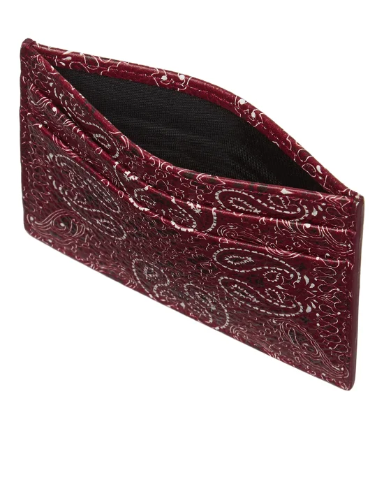 Leather Credit Cards Holder Paisley