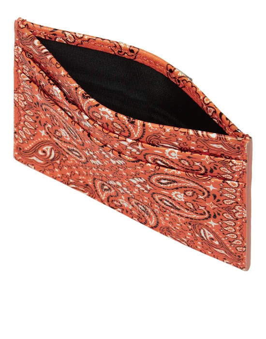 Leather Credit Cards Holder Paisley