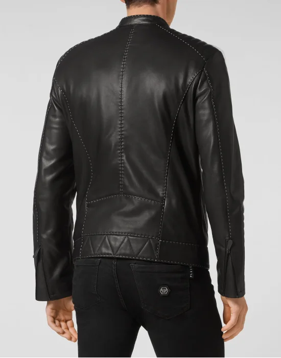 Moto Leather Jacket Gothic Plein