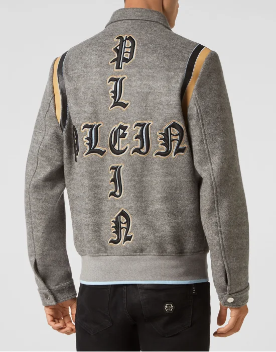 Wool Bomber Gothic Plein