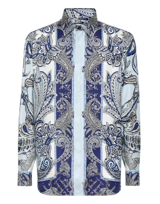 Silk Shirt Dandy Fit Paisley Foulard