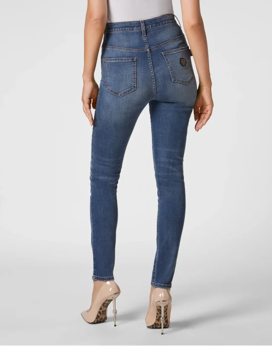Denim Trousers Super High Waist Jegging