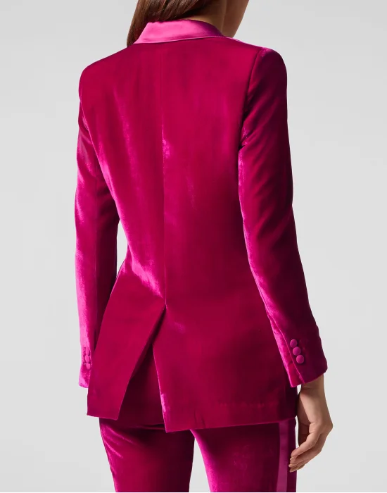 Velvet Boxy Blazer Paisley Bandana