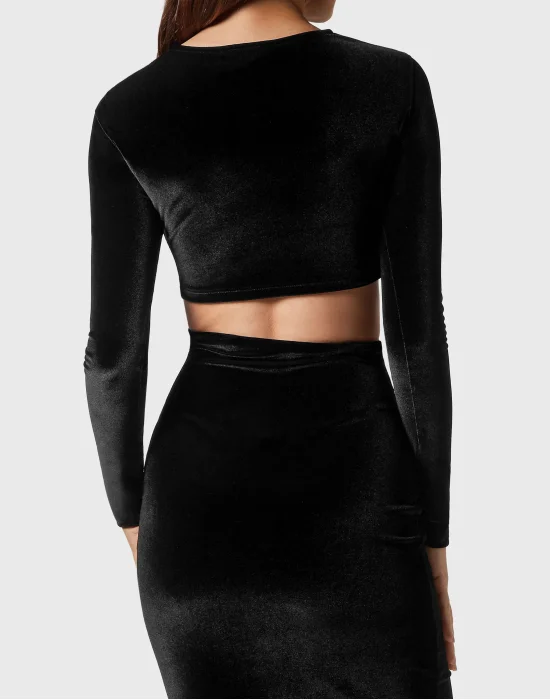 Long-sleeve Cropped Top