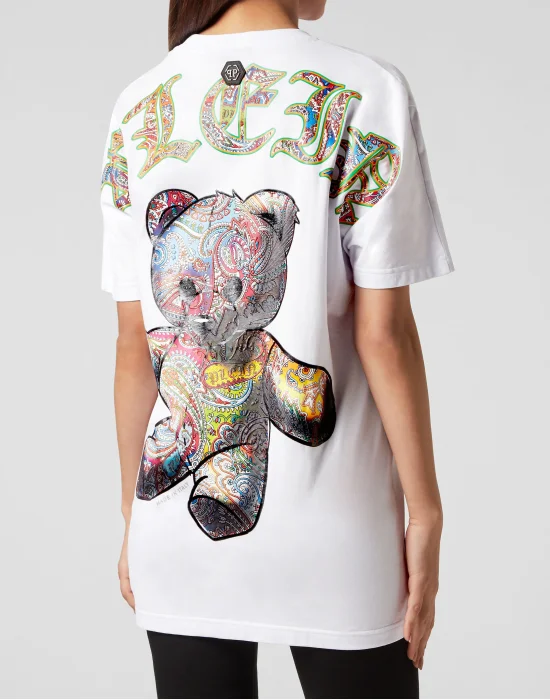 T-shirt Round Neck SS Paisley Teddy Bear