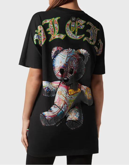 T-shirt Round Neck SS Paisley Teddy Bear
