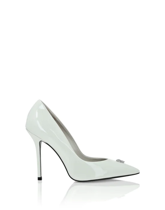 Patent Leather Decollete Hi-Heels Crystal Skull