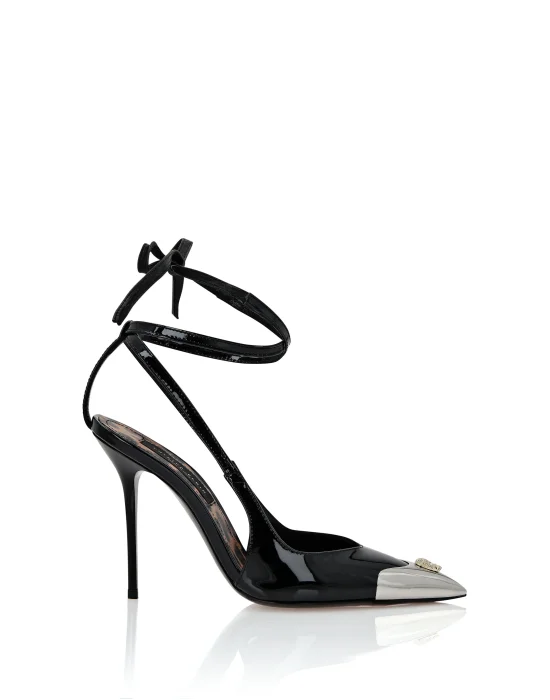 Patent Leather Decollete Hi-Heels Crystal Skull