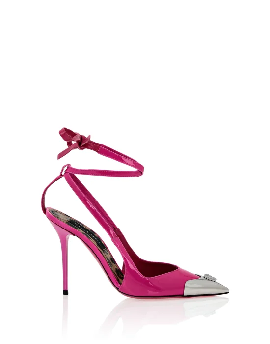 Patent Leather Decollete Hi-Heels Crystal Skull