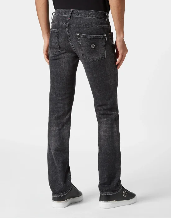Denim Super Basic Straight Trousers