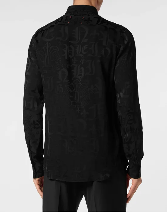 Jacquard Shirt Sugar Daddy Cut LS Monogram