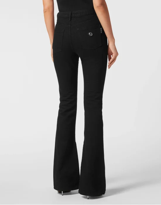 Denim Flare Fit Trousers