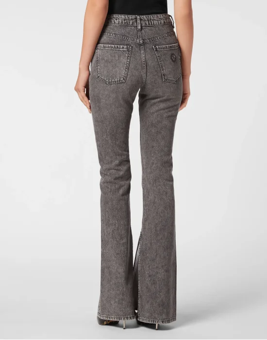 Denim Flare Fit Trousers