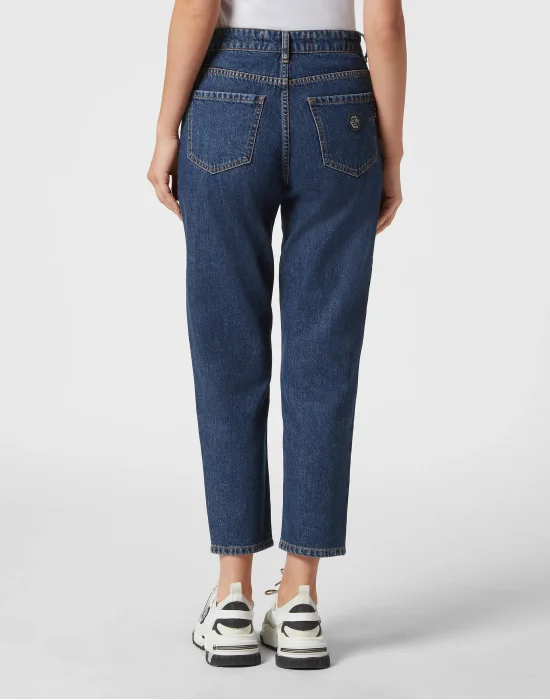 Denim Mom Fit Trousers