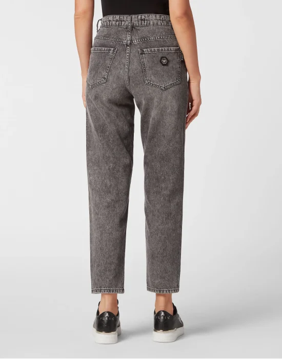 Denim Mom Fit Trousers
