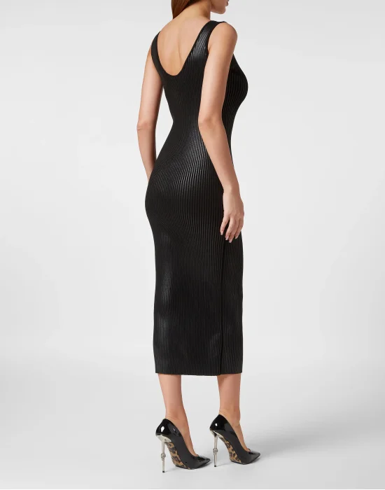 Coated Knit Dress